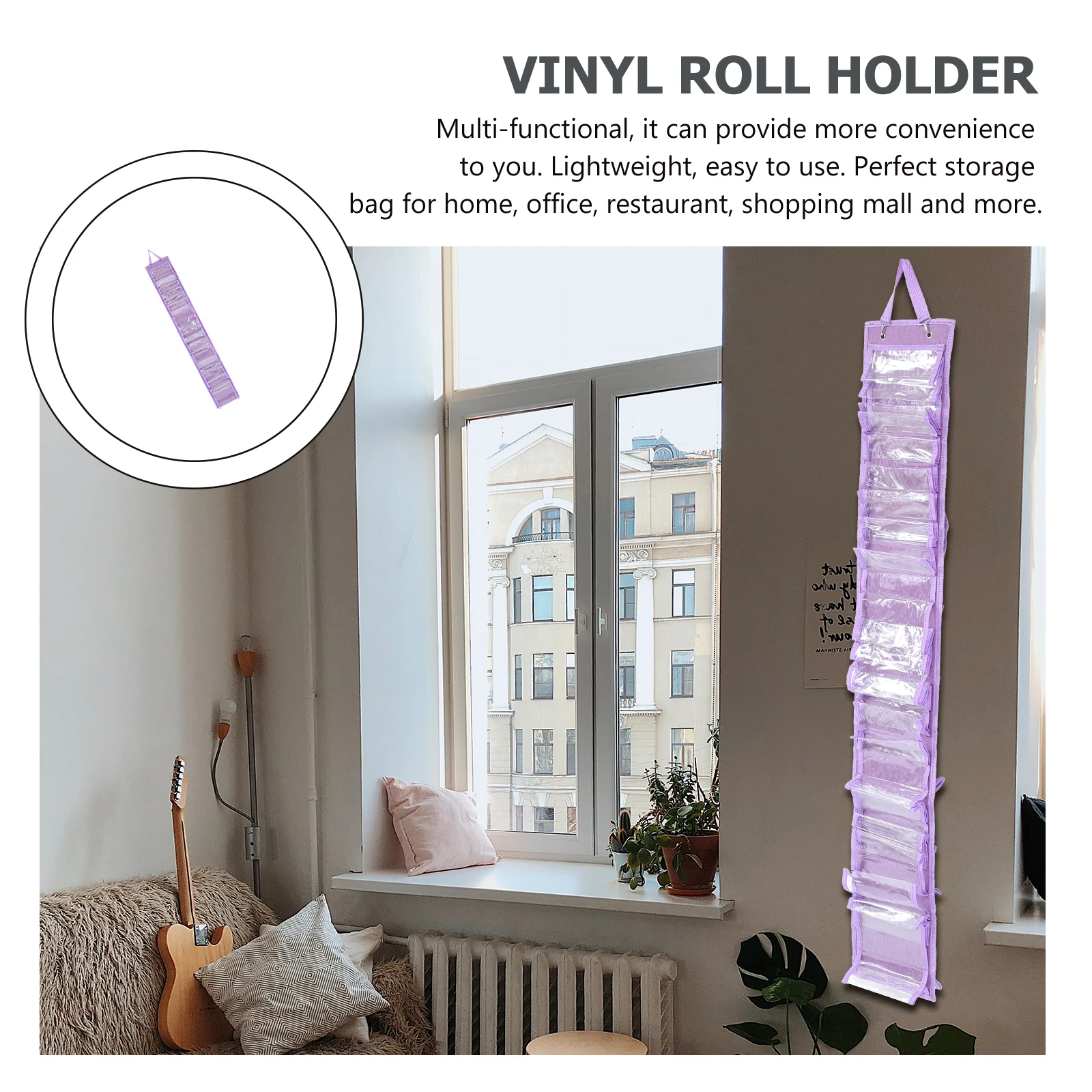 

Vinyl Roll Holder Oxford Cloth Storage ganizer Hexagon Hanging Rack Door Back Bag Waterproof Durable Craft Room Tidy