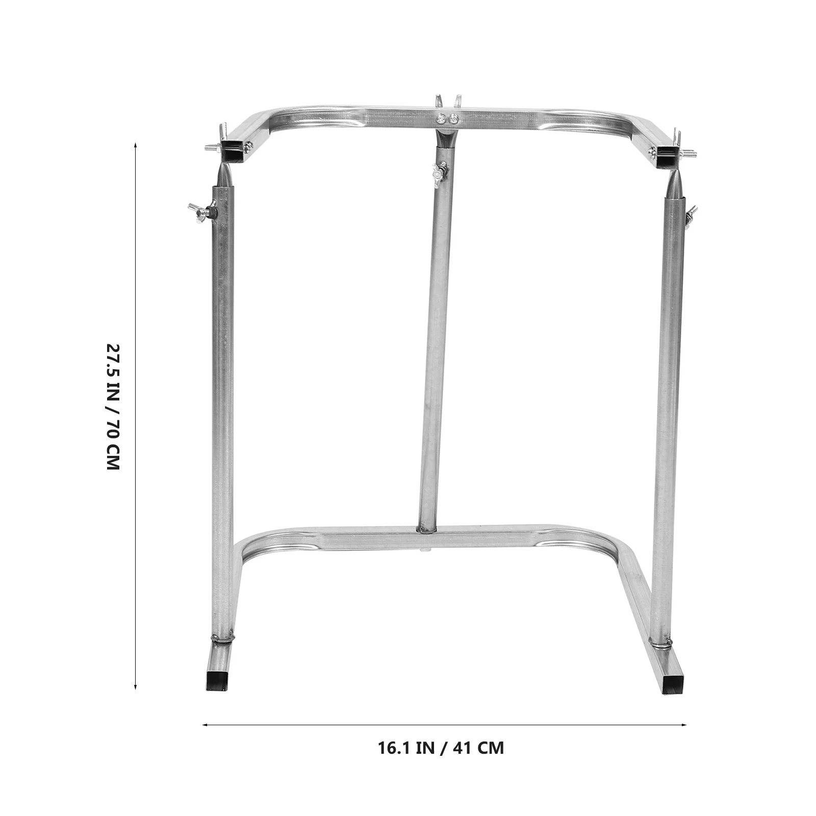 Outdoor Garbage Bag Holder Portable Heavy Duty Metal Leaf Bag Holder Stand Yard Waste Station Gardening Lawn Camping Silver