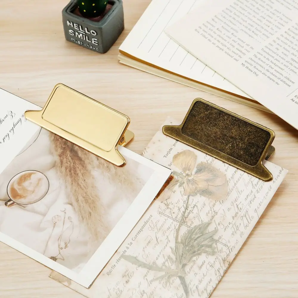 

Retro Metal Binder Clips Alloy Journal Page Paper Clip Portable Securing Clips for Office Home School