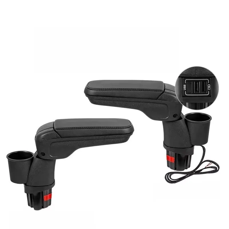 Central Armrest Box with USB Port Water Cup Holder Replacement Fortwo Forfour 453 for Mercedes Benz Smart 2015-2019