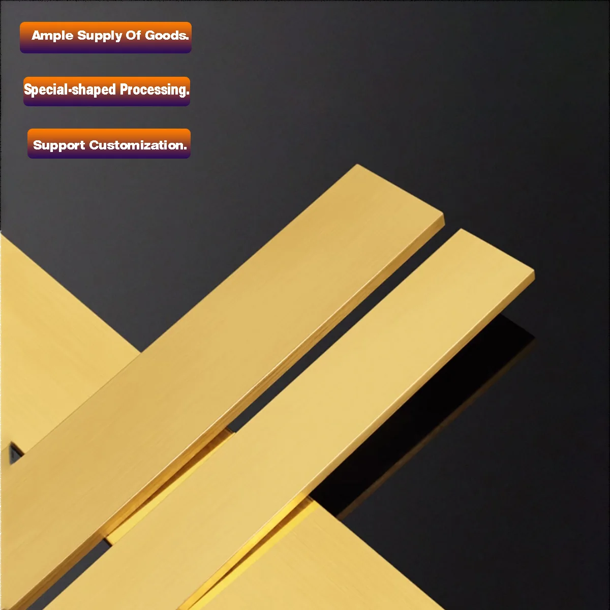 Length 500mm H59 Brass Flat Bar Plate Strip  /Pure Copper Solids Metal Plate Material,Thicknesses 2/3/4/5/6/8/10mm