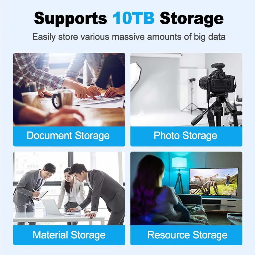 3.5 Inch SSD HDD Case External Hard Drive Enclosure SATA SSD HDD UASP USB 3.0 to SATA III 10TB Hard Drive SSD Case for PC Lapop