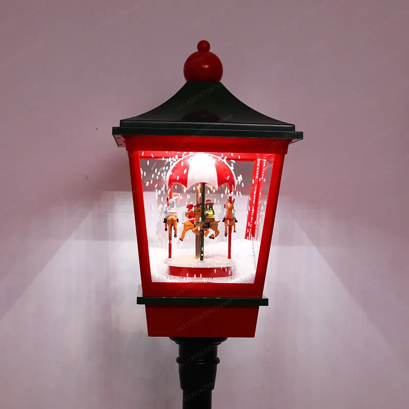 Christmas decorations Western-style snow street lights Music snow lights Living room lamp Shopping mall Hotel festival set props