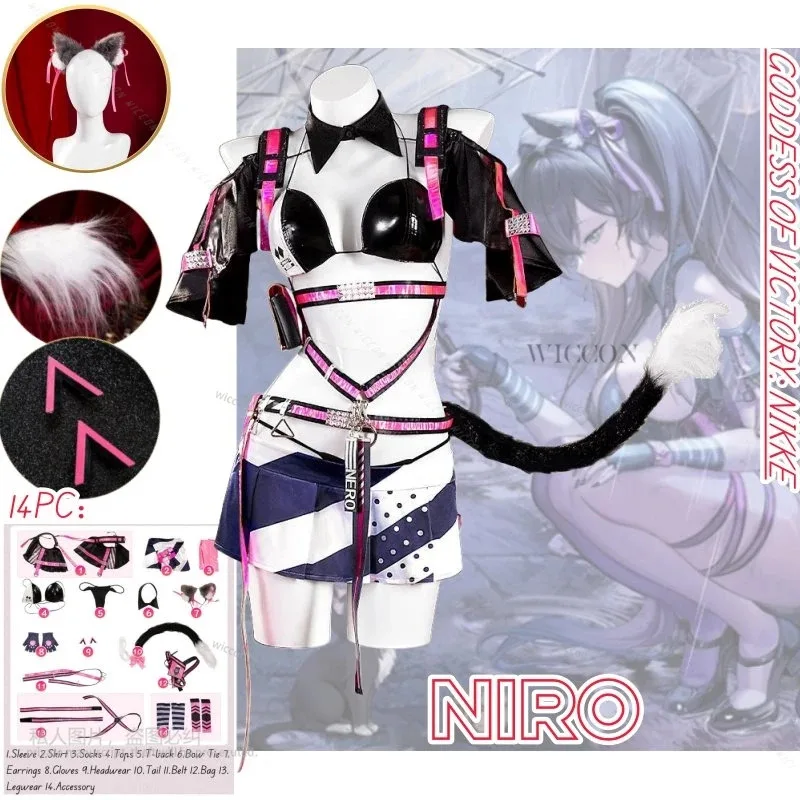 أنيمي لعبة آلهة النصر: نيكي نيرو زي الملابس الموحدة تأثيري أداء المعركة فستان مثير امرأة ؛ 3 ، d'6.r ؛ 8'w ،