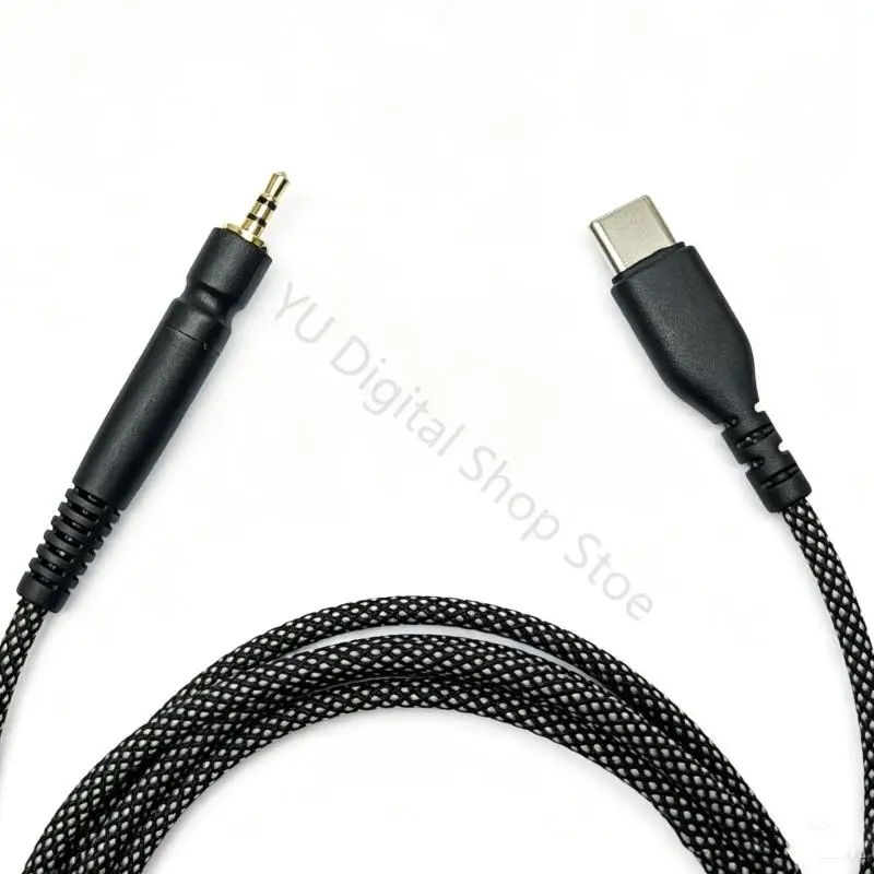 96BA geflochtenes Headset-Kabel, USB C auf 2,5 mm Kabel für GSP350 GSP500/600/670 Kopfhörer für Gaming-Voice-Chat, Heimarbeit – Detail 4