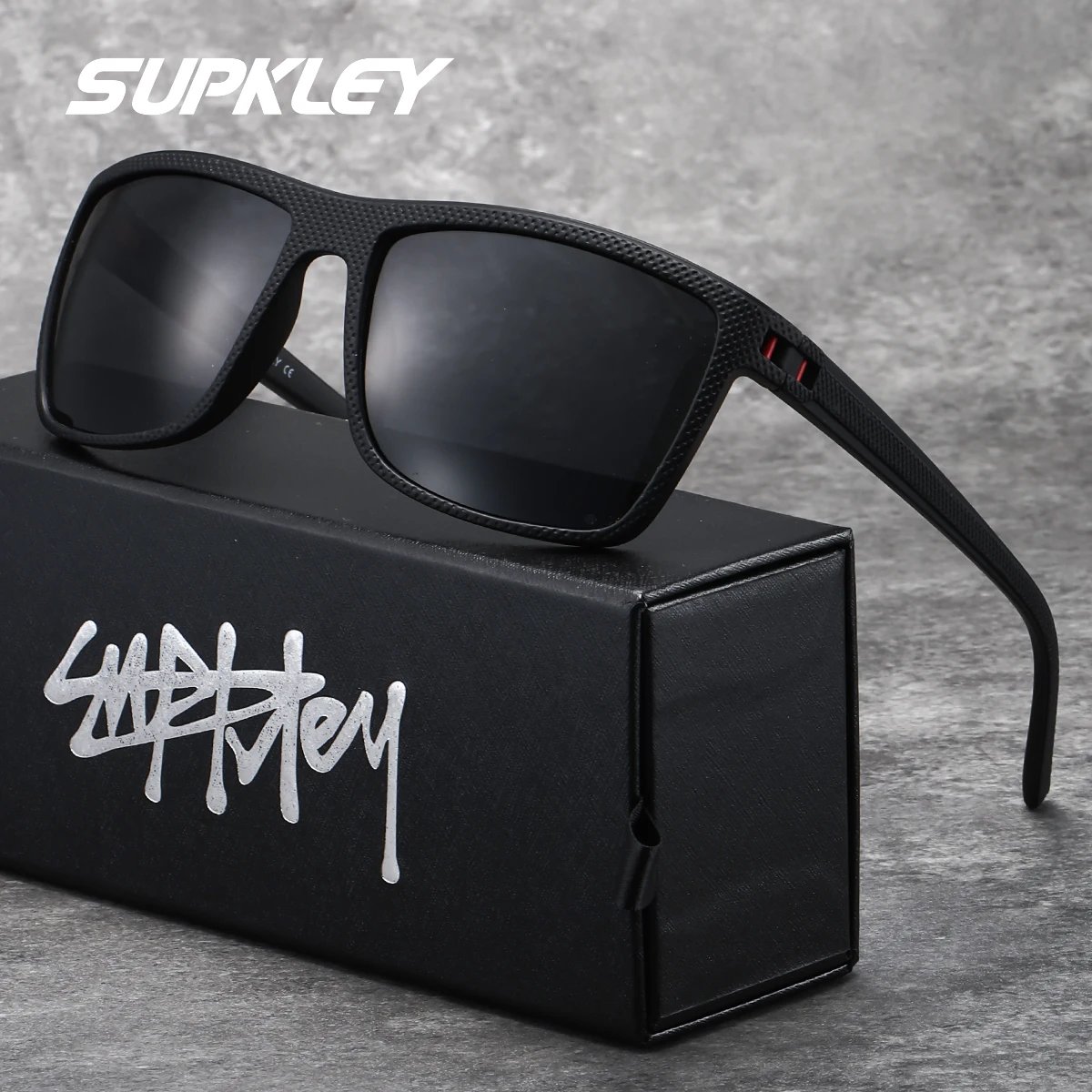 نظارات شمسية مستقطبة للنساء من SUPKLEY بإطار مربع من مادة الكمبيوتر خفيفة الوزن وخفيفة الوزن للرجال هدية للعطلات وصيد الأسماك والقيادة
