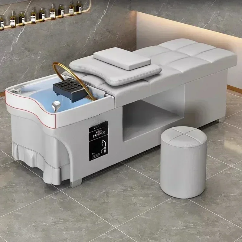 

Water Circulation Shampoo Chair with Shower Head Massage Hair Wash Salon Therapy Comfortable Lounge Bed Peluqueria Furniture