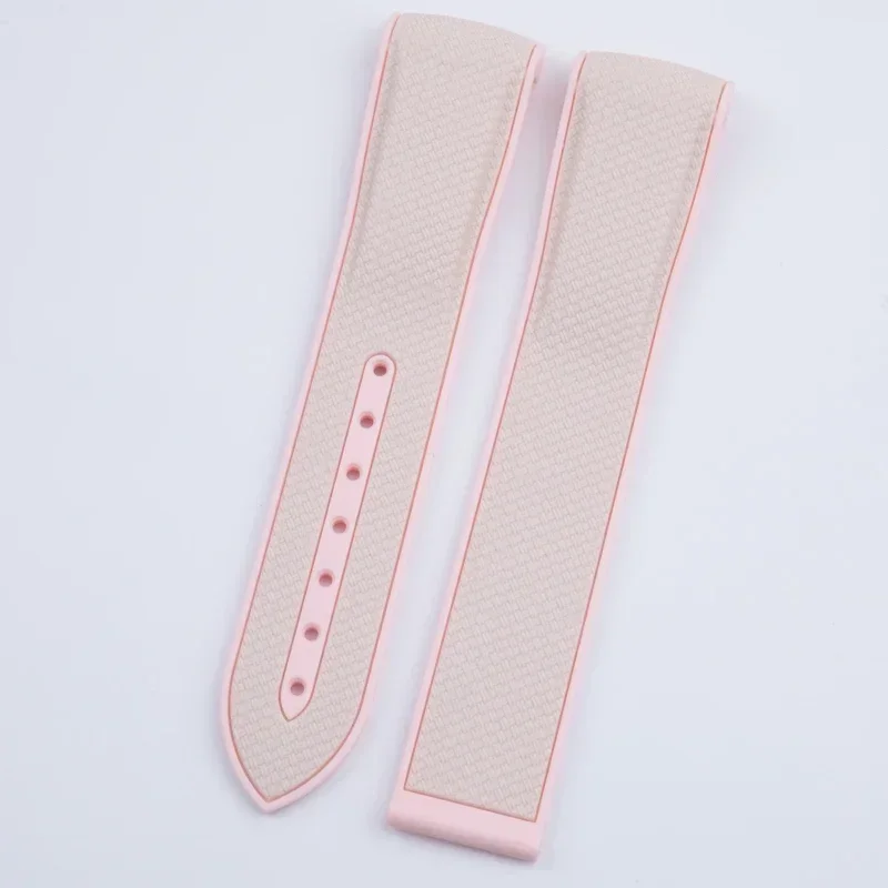 NEW 20mm  Soft Dual Rubber Watchband For Omega Strap X S-watch Joint MoonSwatch Celestial  Curved End Wristband