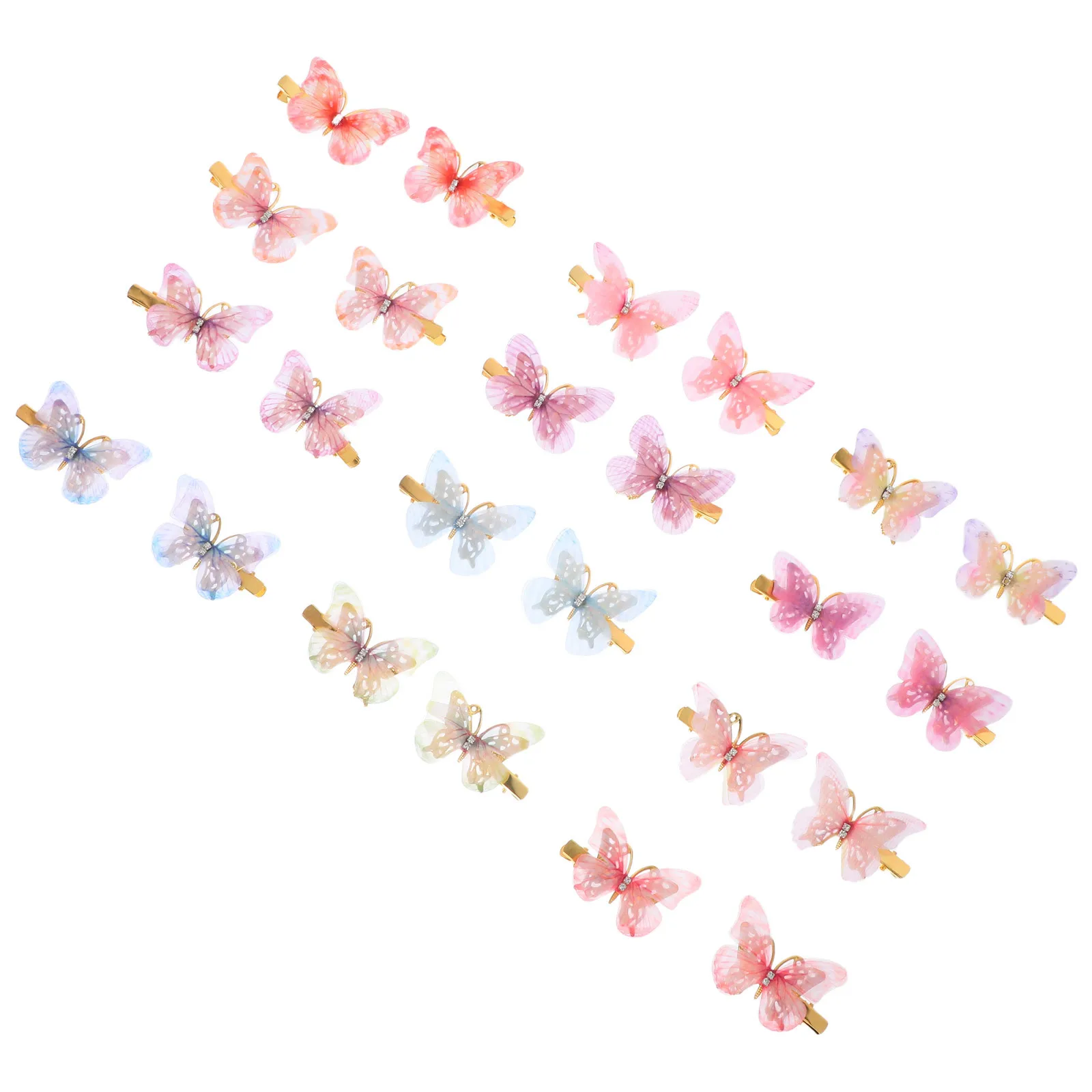 

24Pcs Butterfly Hair Clips Little Girls Decorative Hairpins for Parties Daily Wear Strong Grip Mini Butterfly Clips for Kids