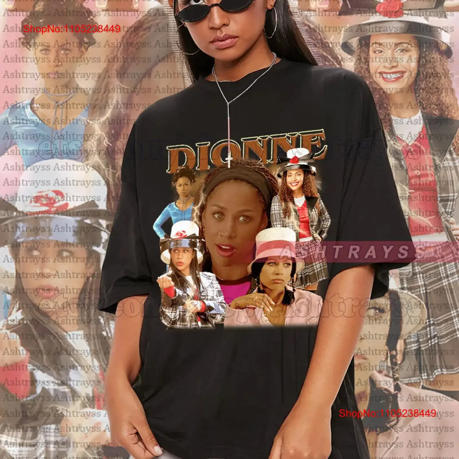Camiseta Vintage de Stacey Dash como Dionne 'Dee' Davenport, Estilo Bootleg, Lavada, Versátil, Ropa de Diseñador, Moda Elegante
