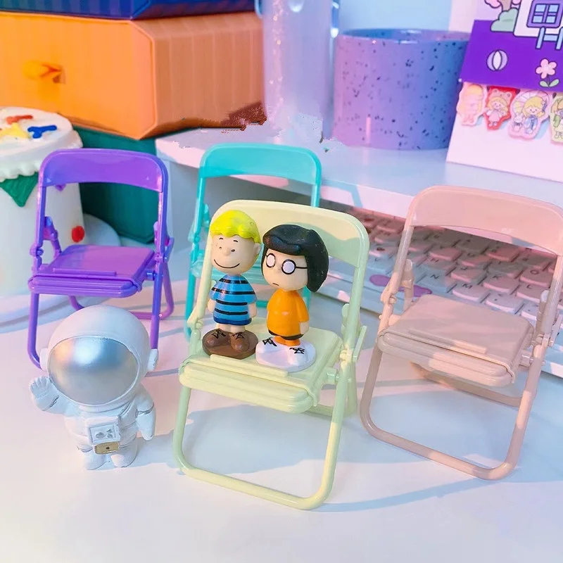 Soporte plegable multifuncional para teléfono móvil, Base de escritorio de dibujos animados, decoración de silla de caramelo, soporte perezoso para IPhone, Samsung, Huawei