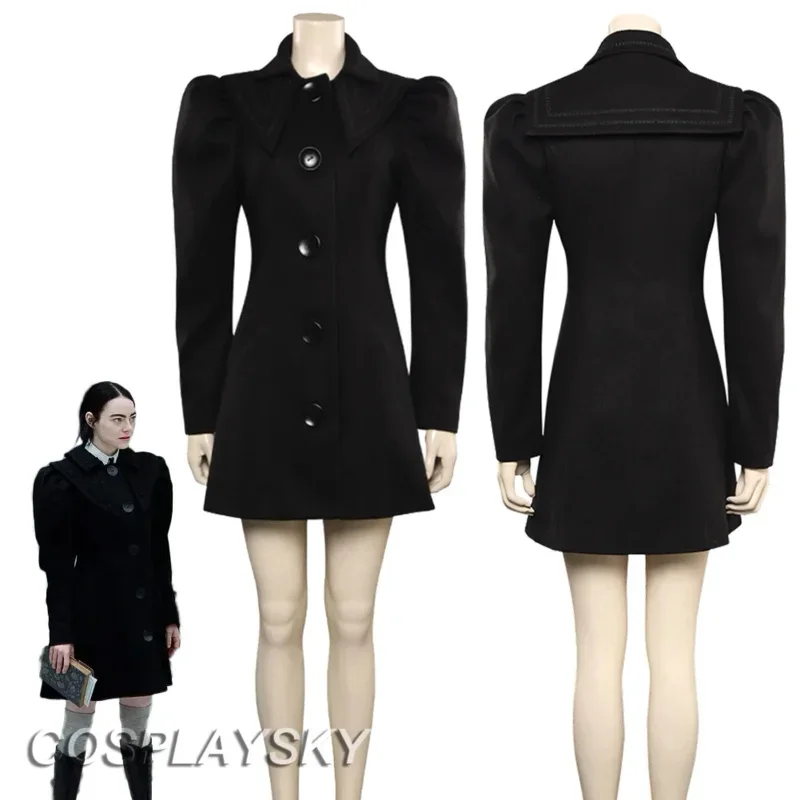 Sn88 2023 movie poor things cosplay fantasy Bella Baxter costume disguise black coat adult women cosplay CTX Fantasia C % #2 @