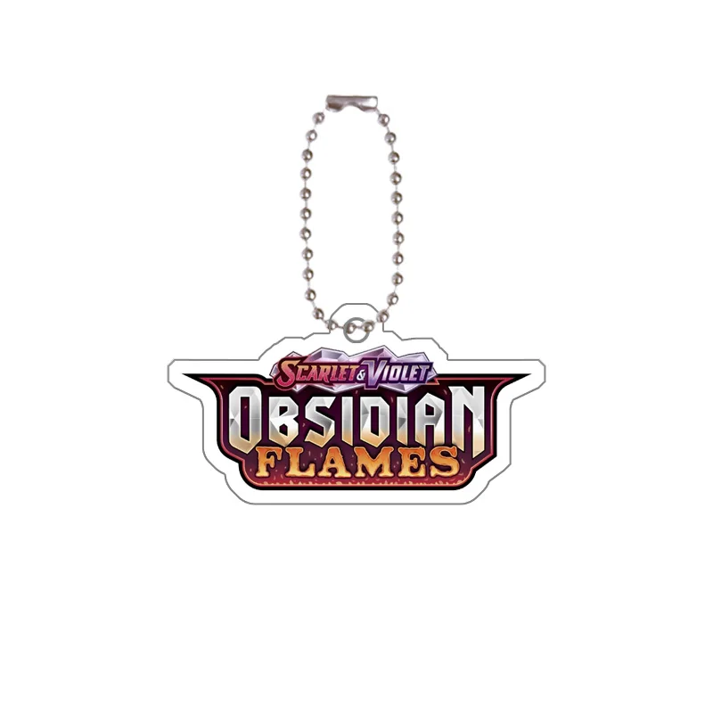 البوكيمون سلسلة كاملة Ptcg Sv10 المسابقين المكان Sv9 151 شعار سلسلة مفاتيح مصنوعة من الأكريليك قلادة الكرتون أنيمي الإنجليزية حقيبة سلسلة مفاتيح قلادة #6
