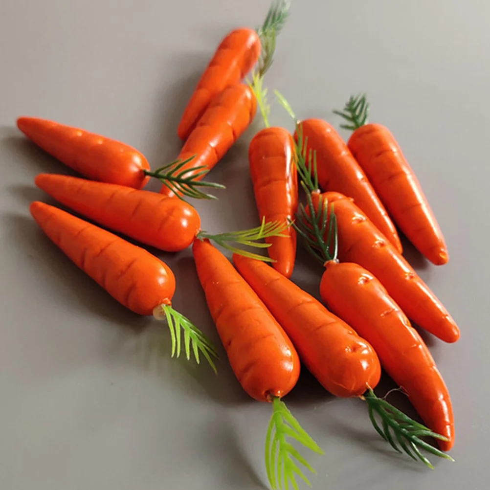 

10Pcs Fake Carrot Decor Colorful Handmade Mini Carrots Mini House Decoration Artificial Carrot Crafts Chic Carrots Prop