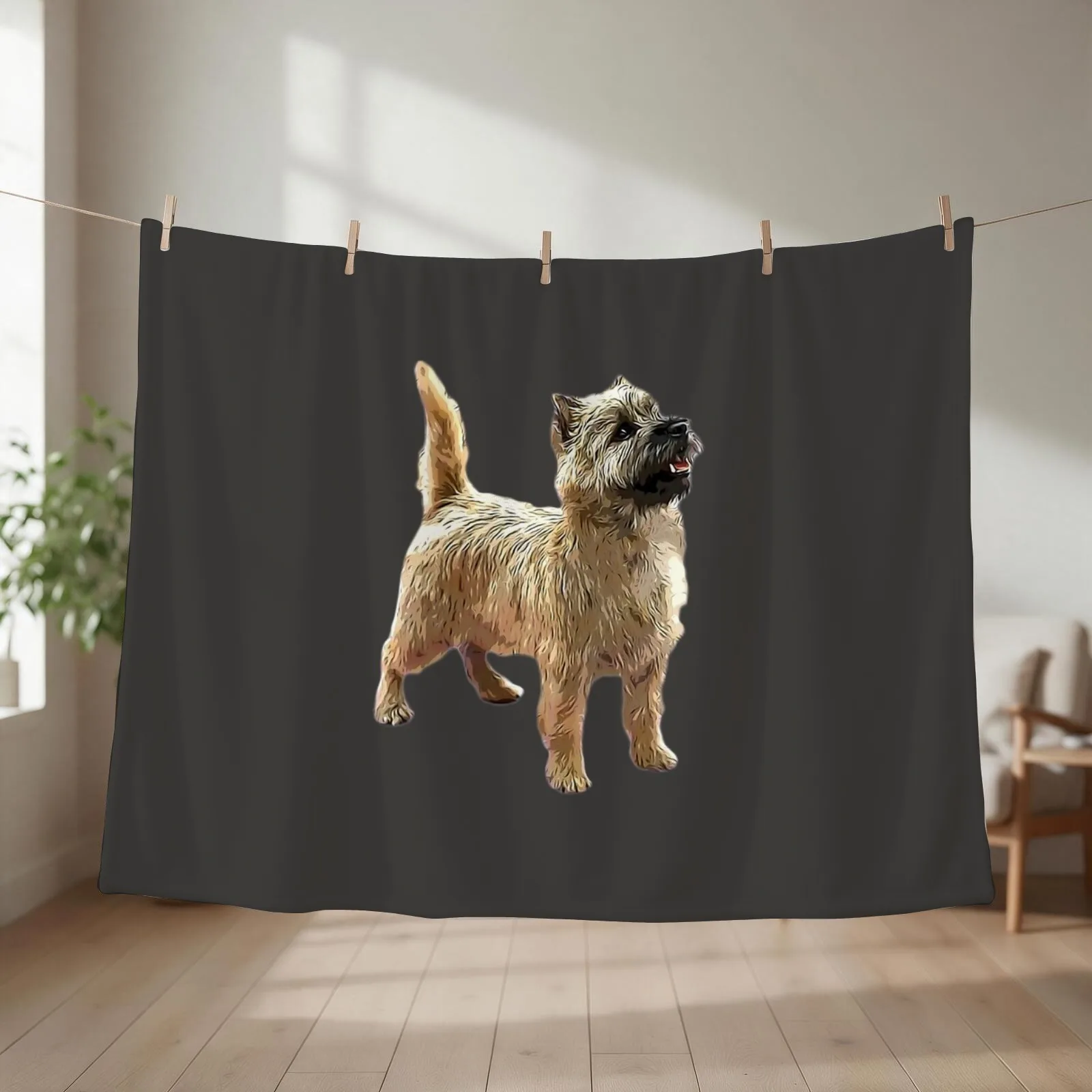 Cairn Terrier Beautiful dog Throw Blanket couch cozy soft plush fuzzy picnic outdoor blanket