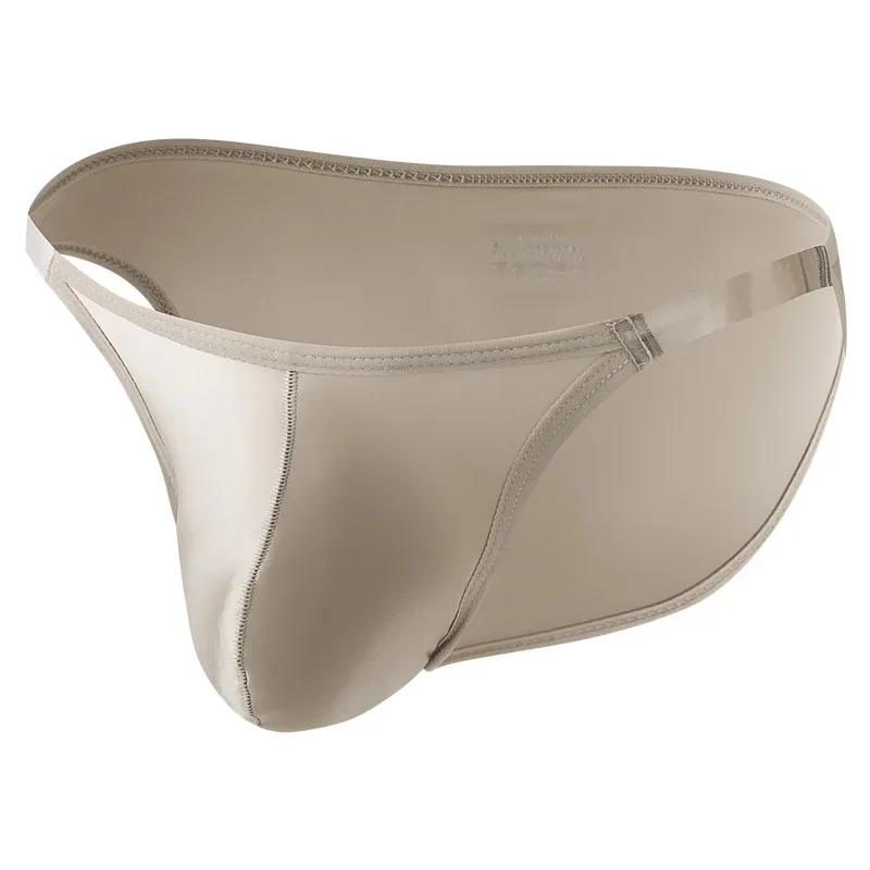 

Men's Luxury Solid Color High-cut Thong Briefs Sexy Low Waist Transparent Waistband Full Coverage Bikini Underwear Cozy Knickers