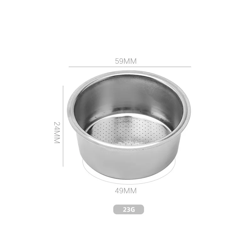 51mm Double Layer Pressurized Coffee Filter Basket Stainless Steel Coffee Reusable Filter Cup Pressurized Porous For Portafilter