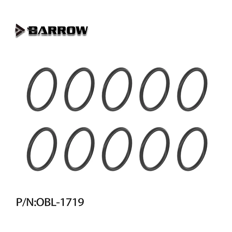 Barrow OD14mm Hard Tube Black Seal O-ring 10pcs/set Liquid Cooler System Accessories Fitting Silicone Seal Ring OBL-1719