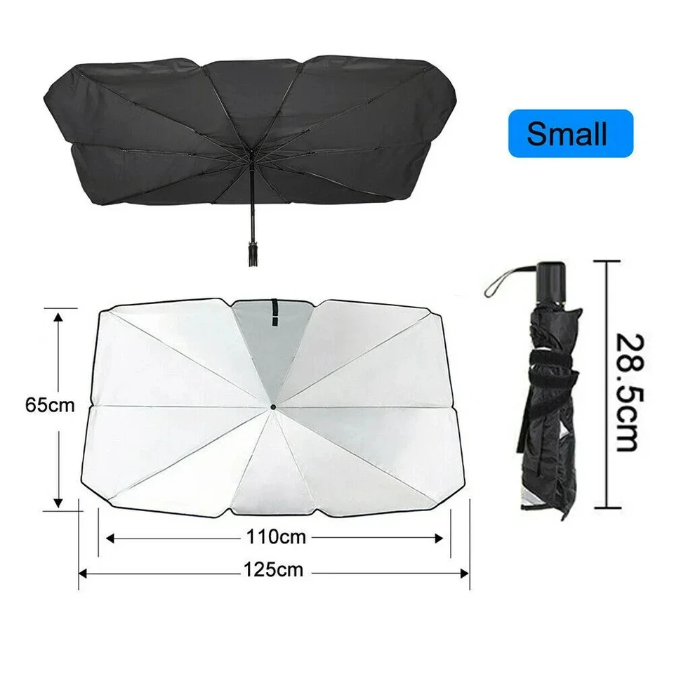 Car Sunshade Umbrella Front Windshield Silver Glue Sunshade Umbrella Uv Resistant Folding Car Umbrella Car Sunscreen Accessories, image 7