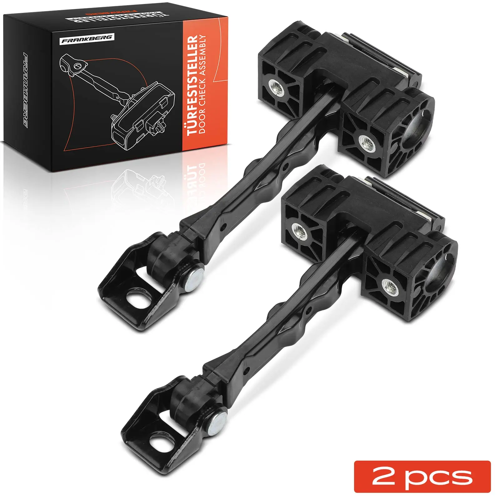 Frankberg 2x Deurbevestigingsplaten voor links rechts voor VW Kever B906 Kever Cabriolet 2E 2F 1.2L 1.4L 5C5837249E