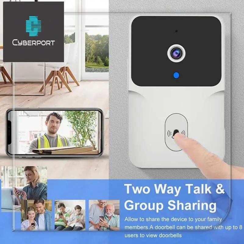 Tuya Wifi Doorbell Video Doorbell Two-Way Talk Night Vision กล้อง Doorbell Smart Life Doorbell Smart Home Security ติดตั้งง่าย