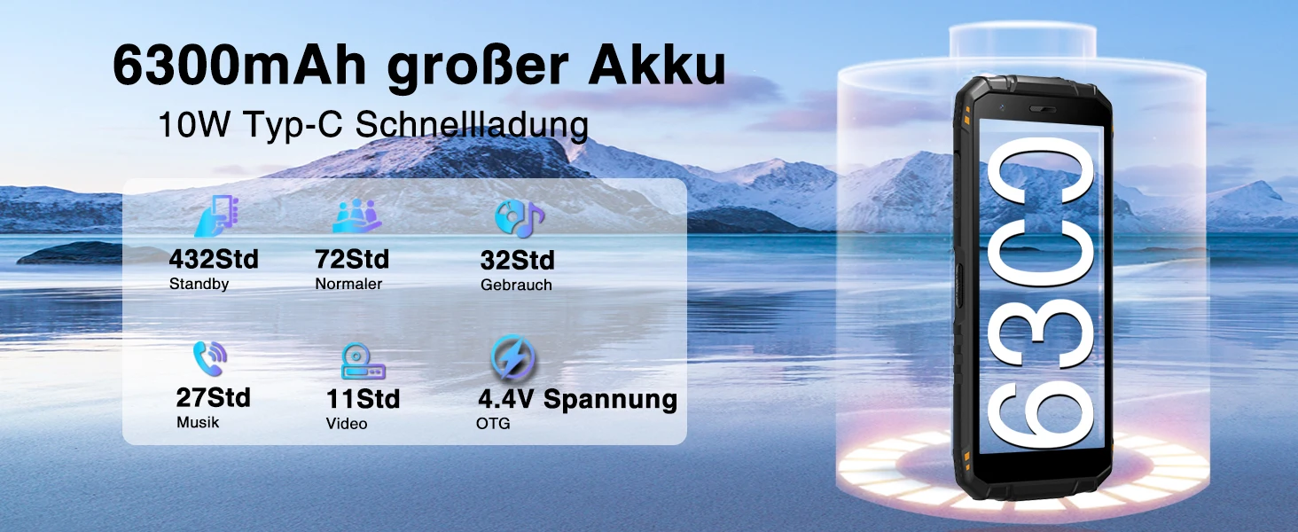 DOOGEE S41MAX-A14 4G Smartphone 5.50" FHD+ 6300 mAh Android 14 Mobile Phone 16GB+256GB