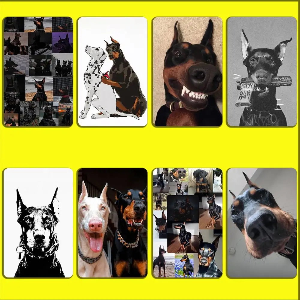 

Funny Dog Doberman Pinscher Card Stickers For Debit Bank Credit Cards Metro Bus Pass Sticker Decoration Cover Skin