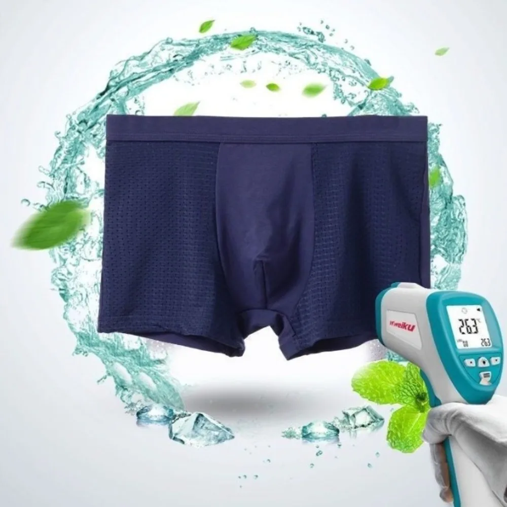 4Pcs Comfortable Modal Men Mesh Boxers Panties Breathable Seamless Boxer Shorts Underpants Hollow Underwear for Men Gifts