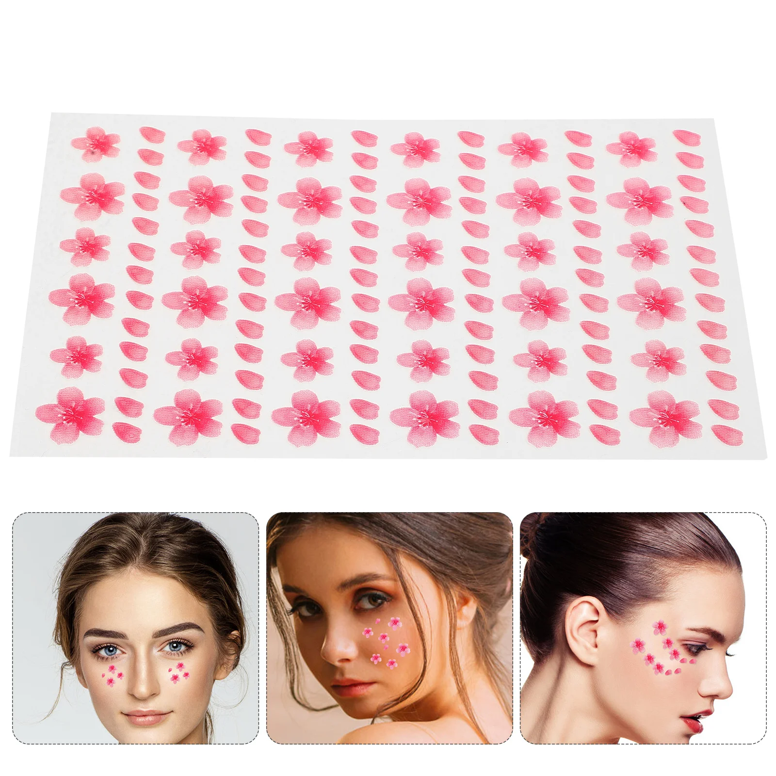 Cherry Blossom Stickers Sheet Self Adhesive Flower Facial Decals For Makeup Party Wedding Envelope Seal Sticker Label