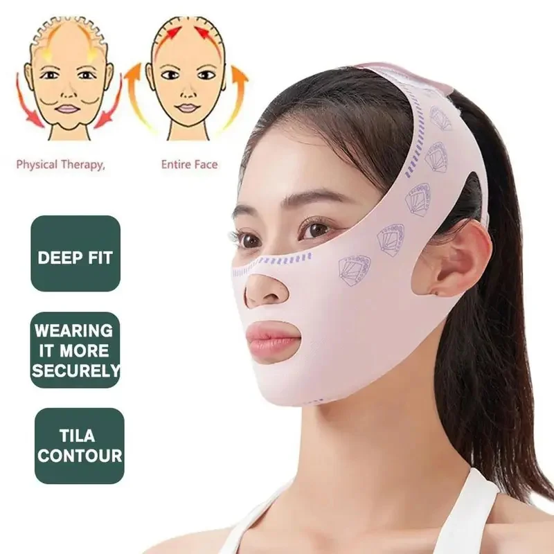 1-6Pcs Breathable V Face Band Cheek Reduce Double Chin Lift Up Face Thin Mask V-Line Shaping Bandage Anti Wrinkle Face