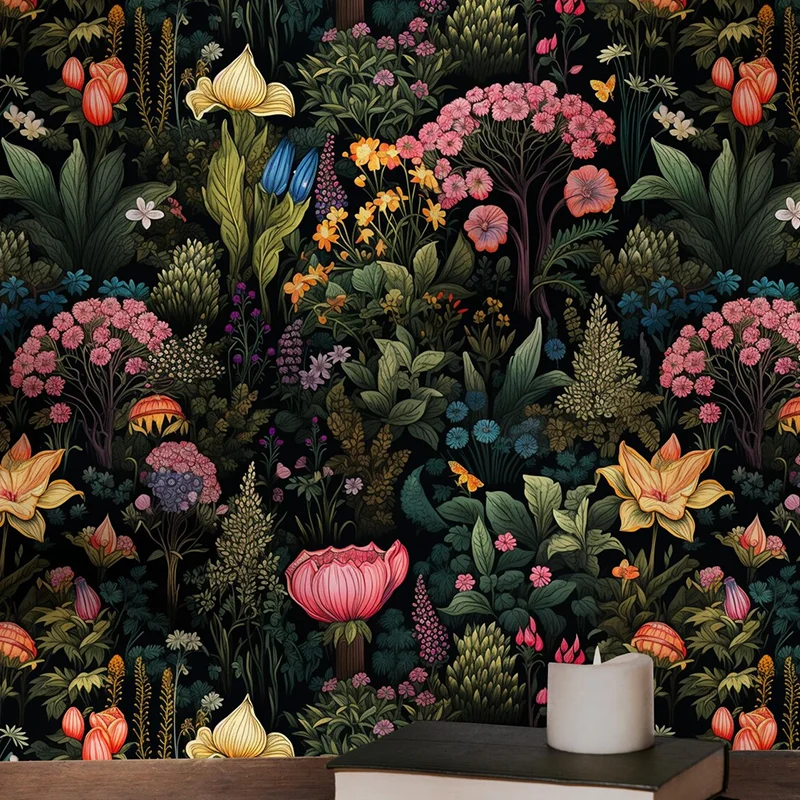 

Custom pastoral flower wallpaper bedroom mural home decoration salon TV background photo art wallpaper living room wall covering