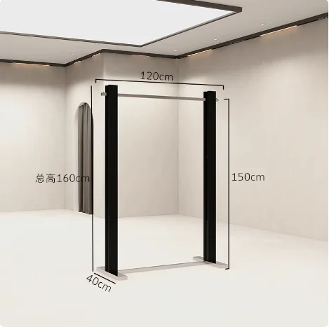 

Clothing store display rack floor type