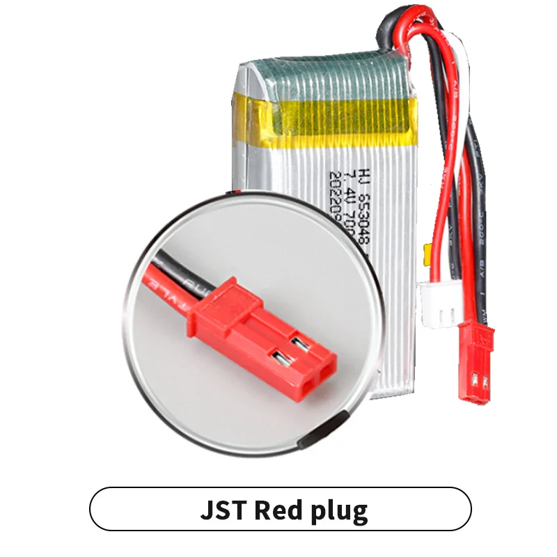 653048 7.4V 700mAh 25C High-Rate Lipo Battery for RC Aircraft & Ship - Fits Remote Control Plane X600/X601H
