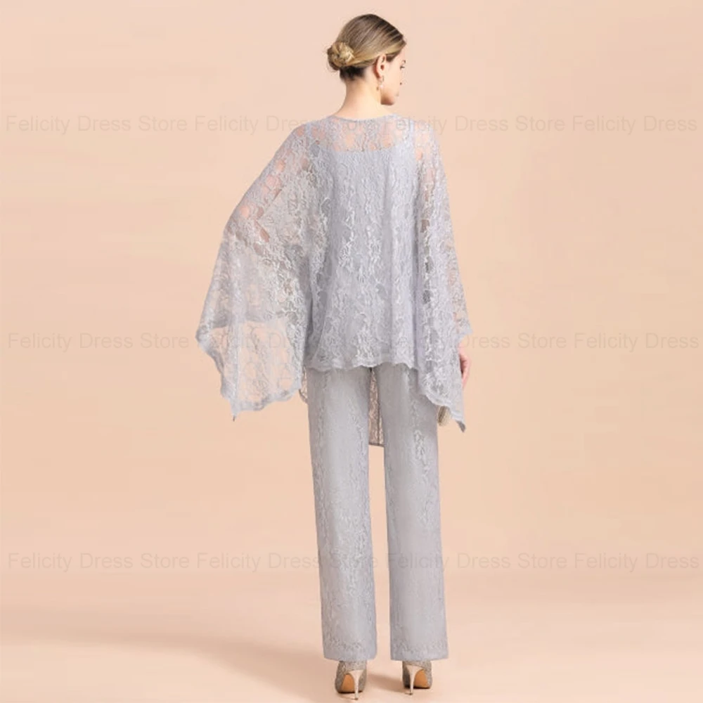 Felicity-Combinaison deux pièces en dentelle pour la mère de la mariée, robes d'invité de mariage élégantes, tailleur-pantalon long, robe de soirée, 2024