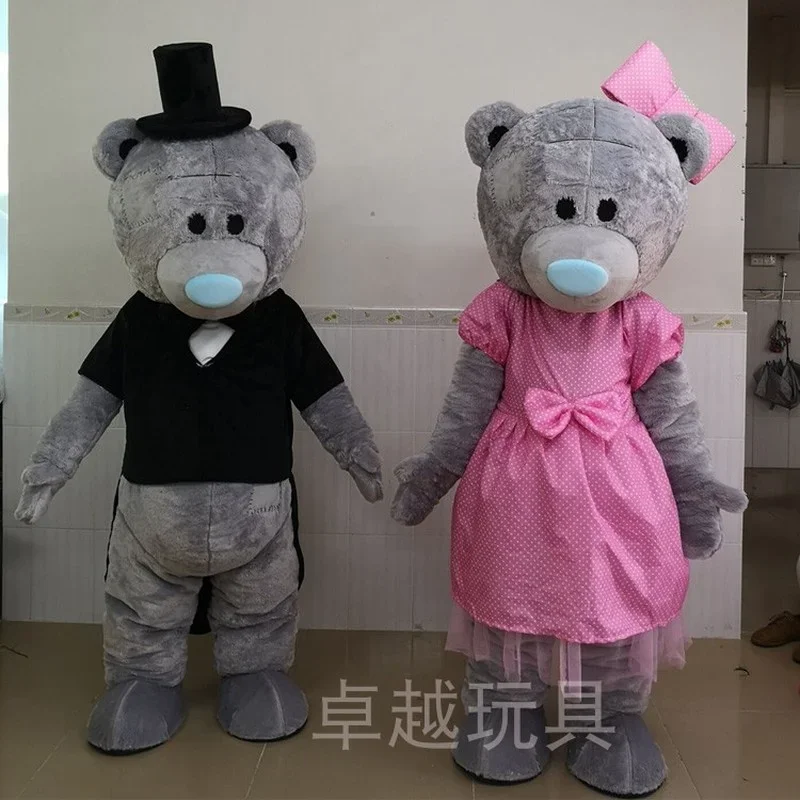

Wedding Teddy Bear Mascot Costume Set Role Playing Party Game Cartoon Anime Advertising Promotion Carnival Halloween Gift