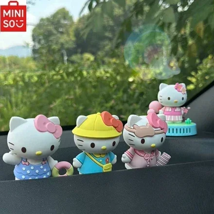 

MINISO HelloKitty Car 4 Seasons Theme Aromatherapy Ornaments Car Solid Perfume Lasting Light Fragrance Girls Car Cute Decorative