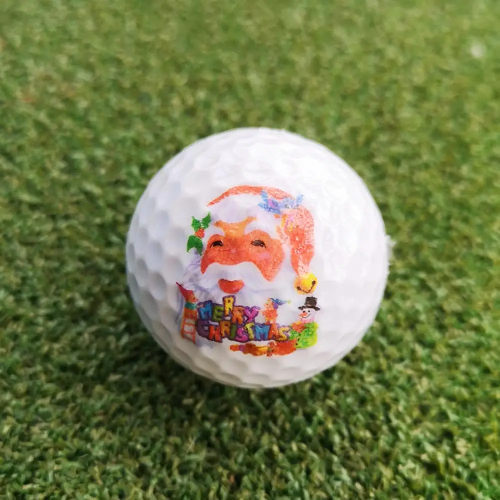 1 PC ลูกกอล์ฟ Xmas Santa Claus สไตล์กลางแจ้งการฝึกอบรมกอล์ฟคริสต์มาสลูกกอล์ฟ Xmas Golf Training Ball นักกอล์ฟสไตล์สุ่ม