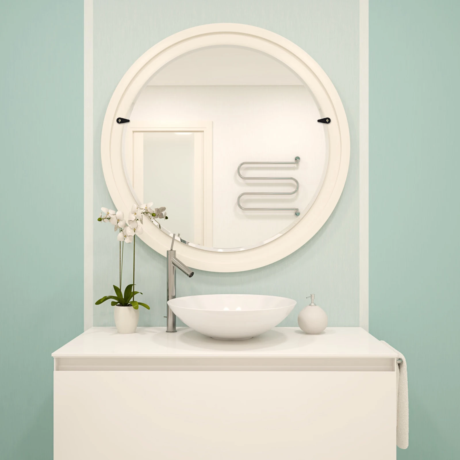 

50Pcs Glass Retainer Clips Plastic Mirror Clip Kit Strong Clamp Fixing Clips for Bathroom Salon Glass Clip Kit