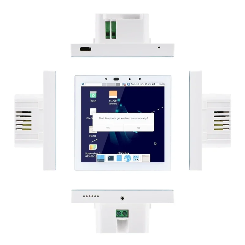 Touch Switch وحدة تحكم المنزل الذكي في الفندق تستخدم 4 بوصة USB Wifi لنظام Android 11 Linux