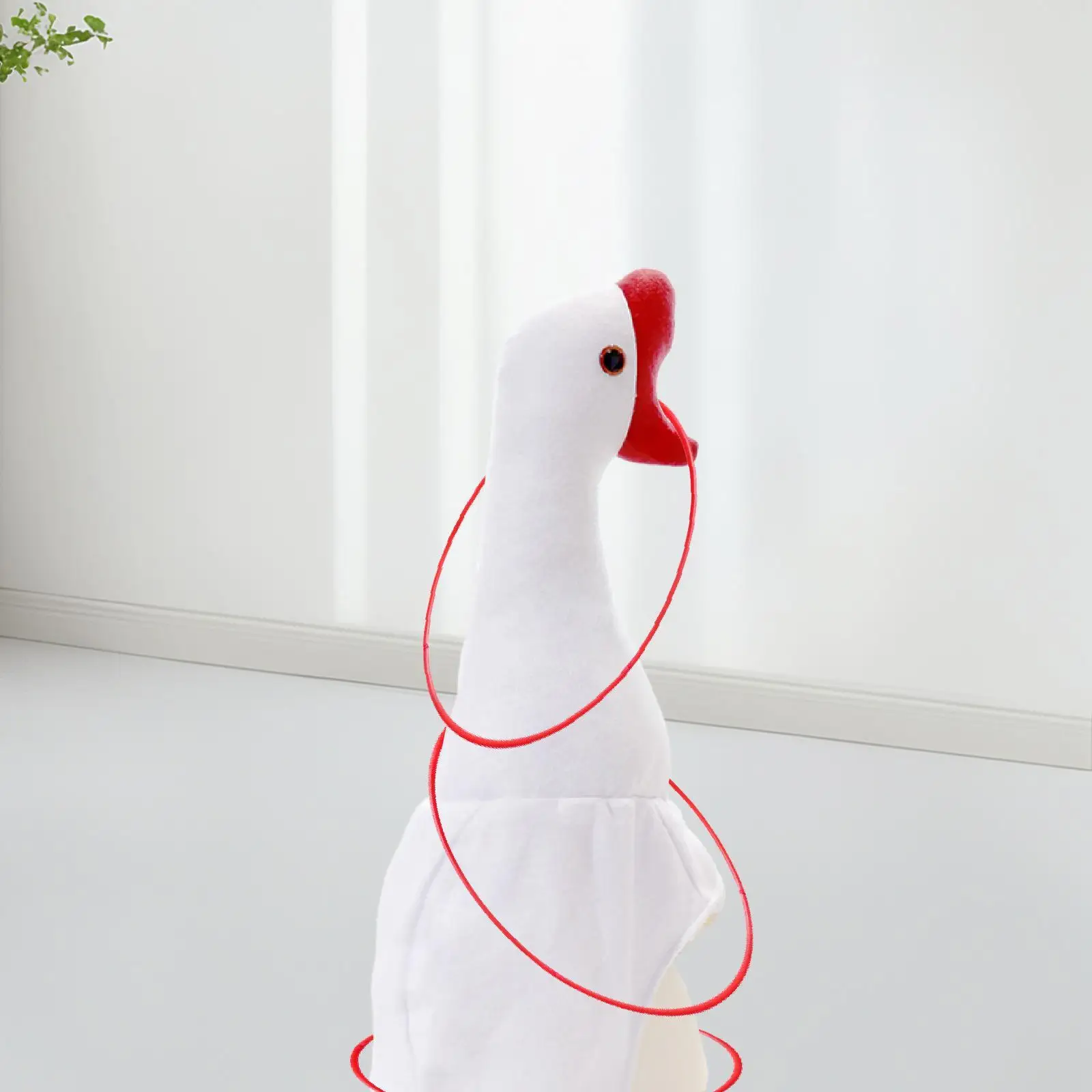 

Goose Headwear Stuffed Carnival with Toss Rings Dress up Cartoon Wedding Cap Outdoor Adults Headgear Party Hat Plush Animal Hat