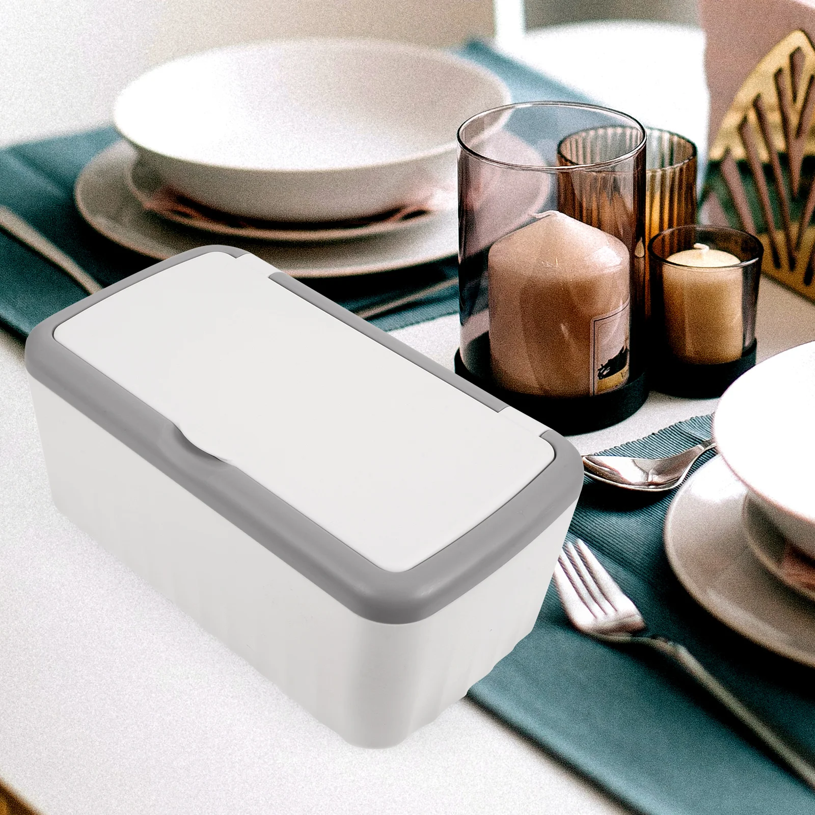 

Dustproof Wipes Storage Box Large Capacity Organizer for Wet Dry Wipes Tissue Box Holder Rectangular Napkin Holder Living Room