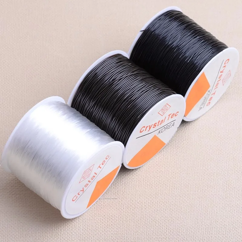 Elastic Stretch Crystal Nylon Thread Fishing Line Wire for Craft Bracelet Beads, Bead Cord Bracelet Beading Thread Crystal Elast