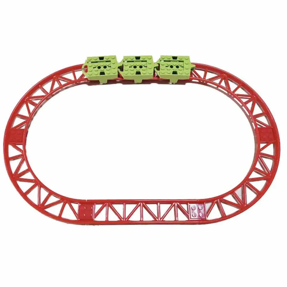 MOC Building Block Compatible Roller Coaster Track Rails Small Paticle Technical Parts with legoeds 25061 26559 26560 26060