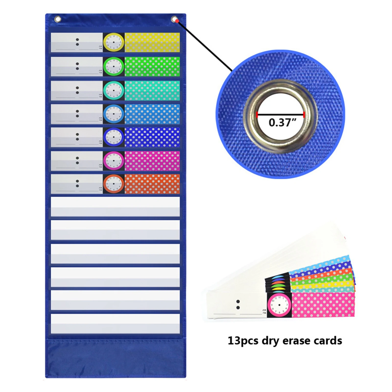 Tabla de bolsillo para aula, horario diario, horario de clase para planificar el día de su aula o mostrar palabras diarias de estudio