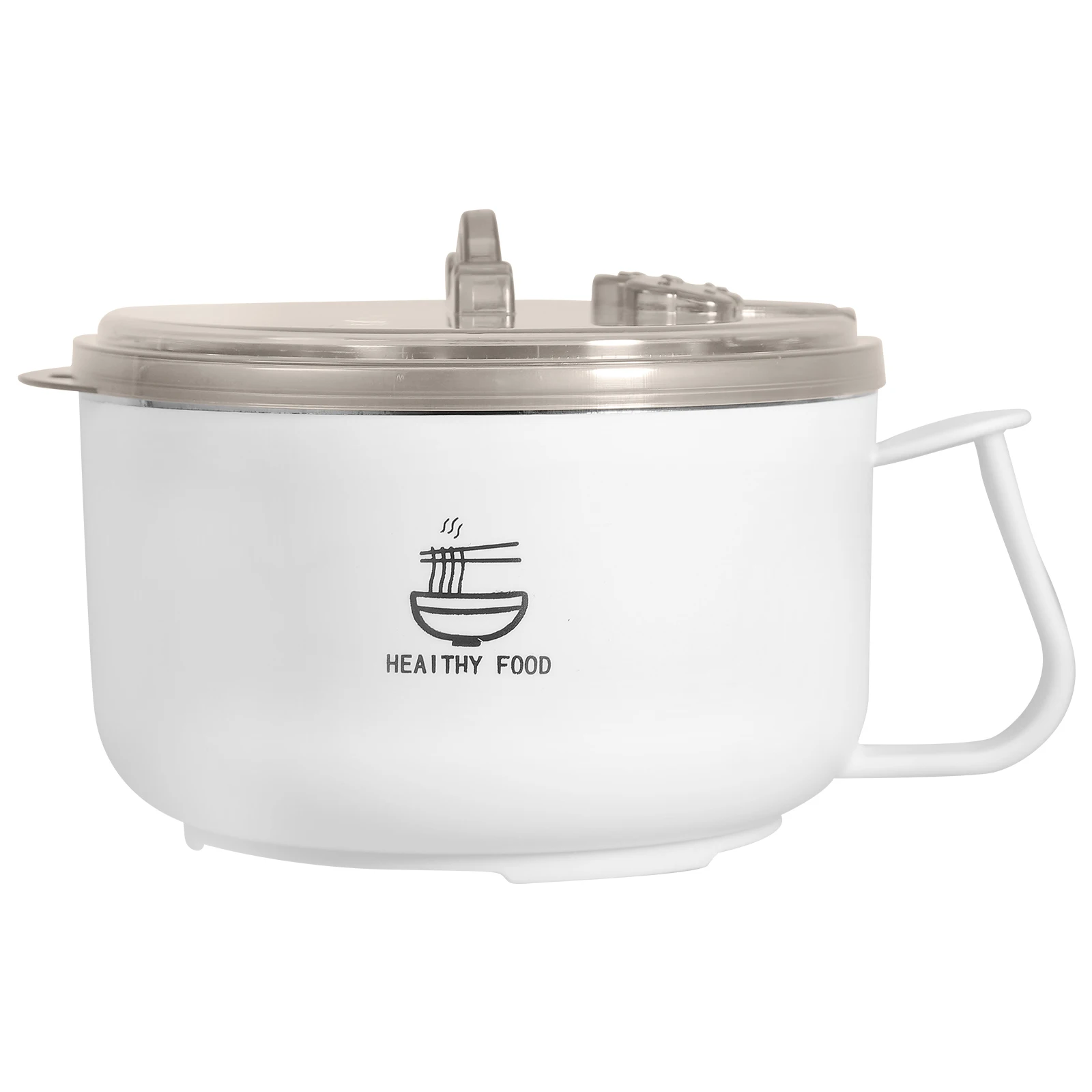 

Stainless Steel Soup Bowls Instant Noodle Lid Double Layer Hollow Anti Scalding Heat Insulation Large Capacity Reusable