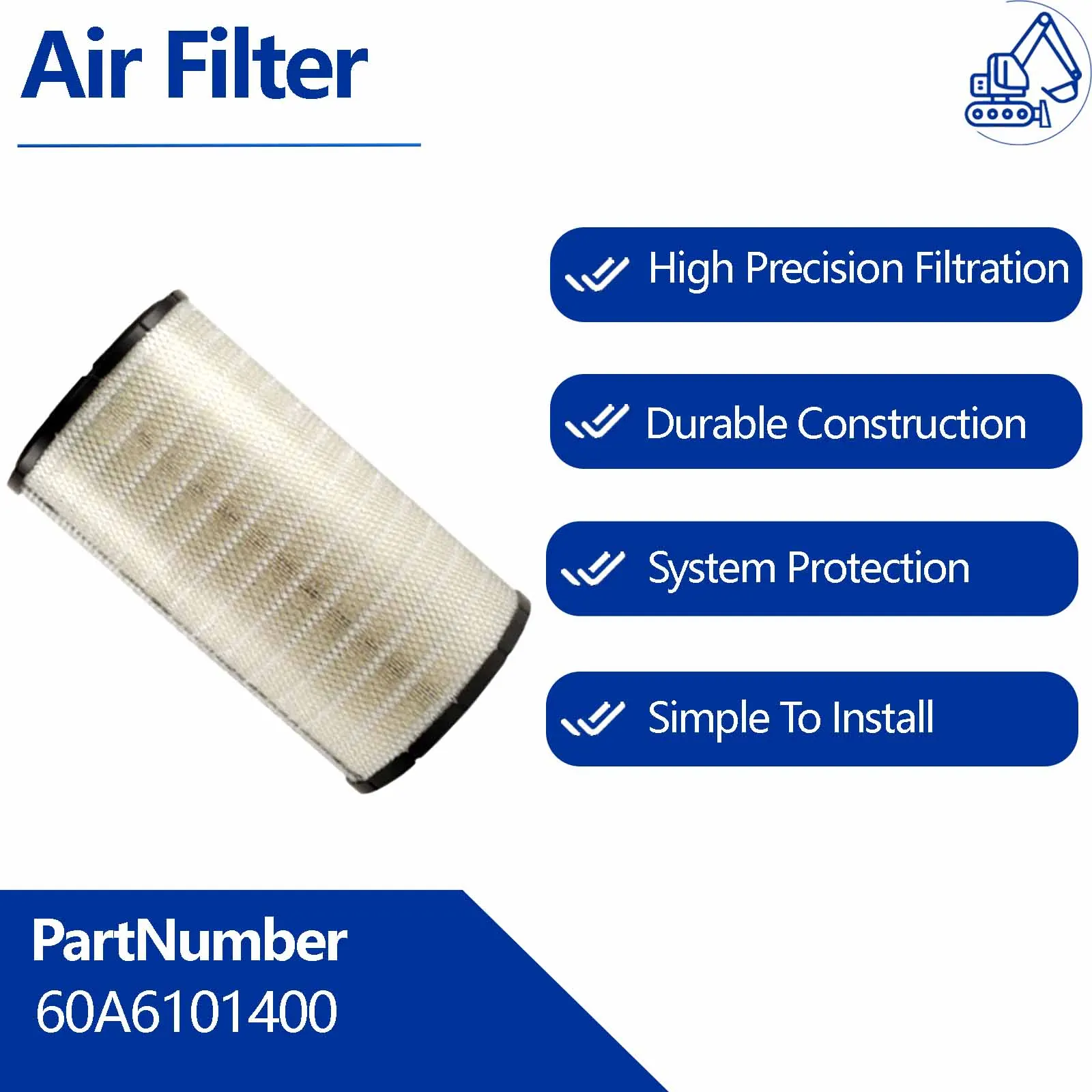 Air Filter 61007500 For Komatsu PC360-8MO Excavators