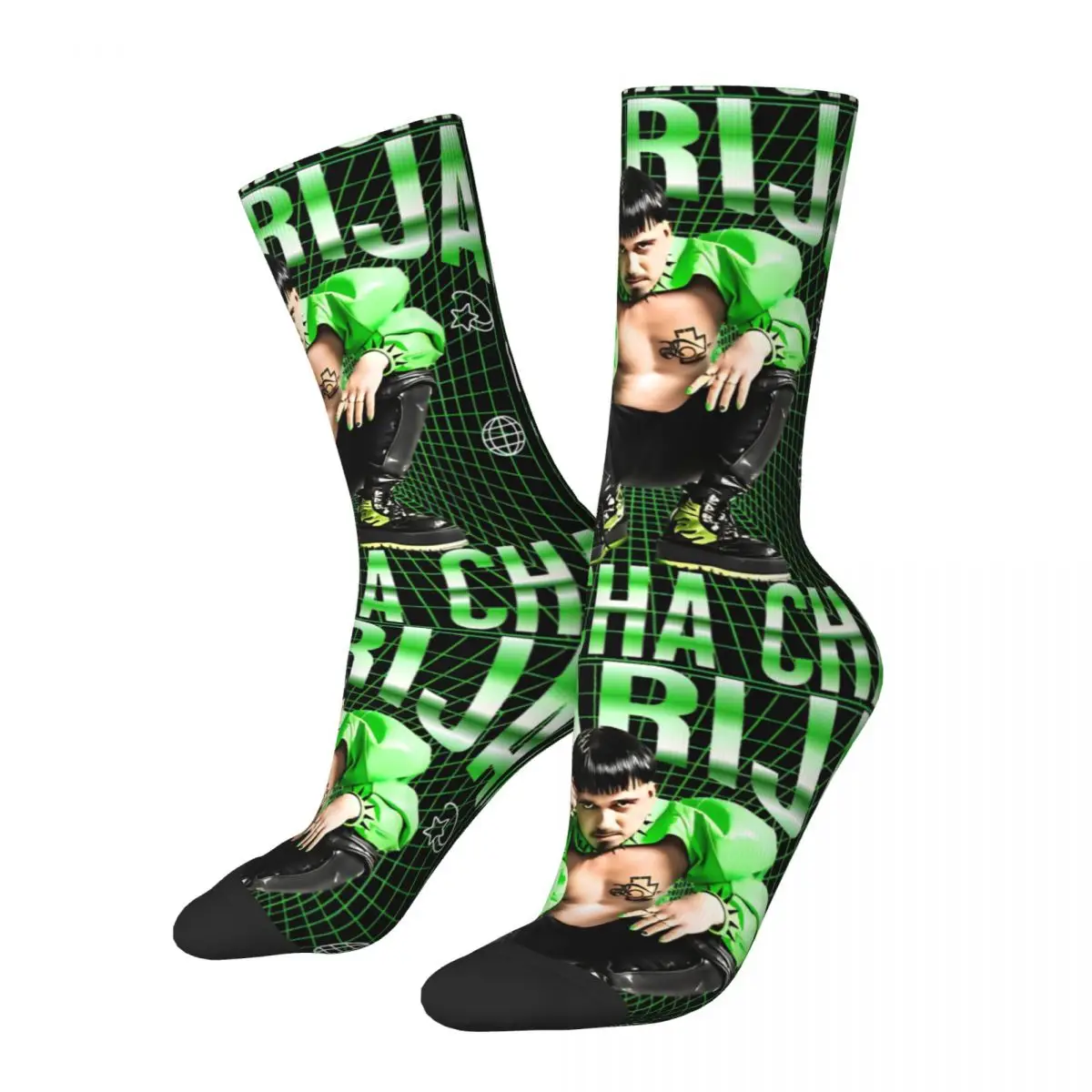 

Kaarija Cha Cha Cha Eurovisions 2024 Finland Socks for Women Men Accessories All Seasons Cotton Crew Socks Sweat Absorbing