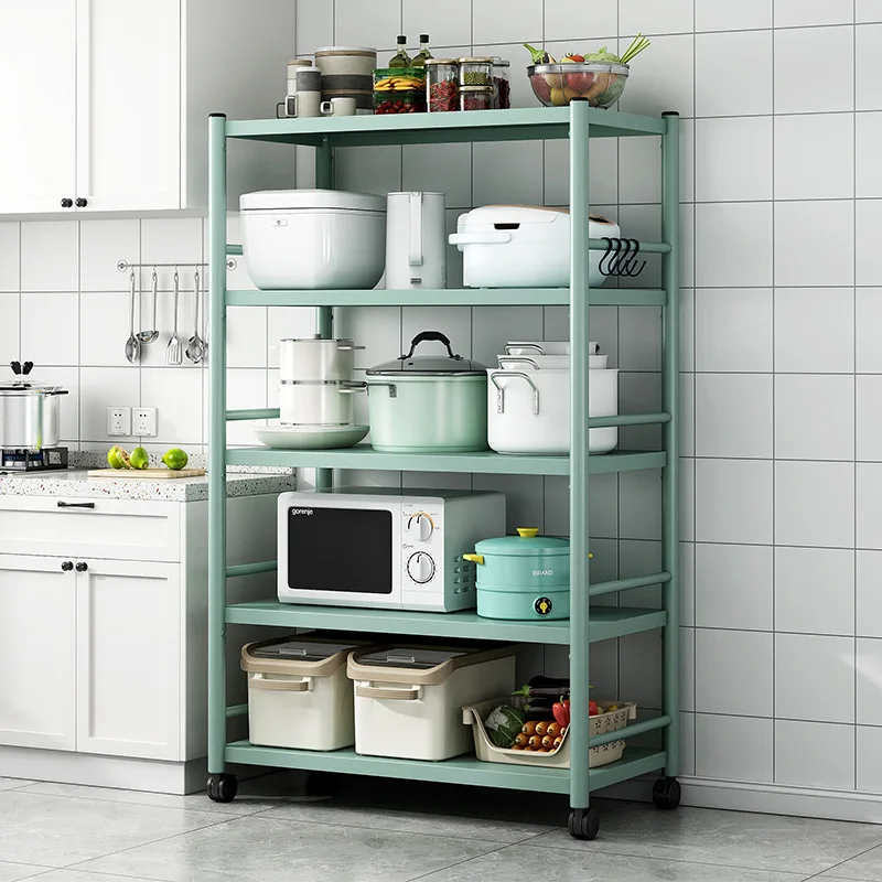 

Kitchen Storage Rack Floor-Standing Multi-Layer Microwave Oven Pot Storage Rack Multi-Functional Oven Pot Rack Storage Shelf