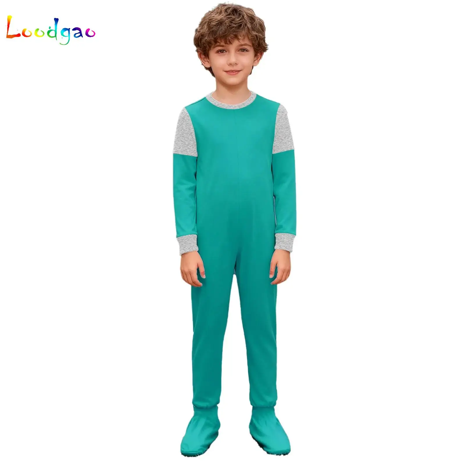 

Kids Romper Boys Girls Special Needs Adaptive Clothing Long Sleeve Anti-Strip Back Full Zipper Footed Jumpsuit for 4-16 Years