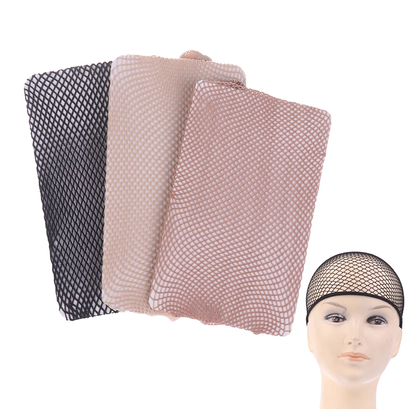 Top Sale 1 Pcs Hairnets good Quality Mesh Weaving Black Wig Hair Net Making Caps Weaving Wig Cap & Hairnets